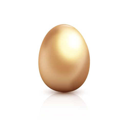 Golden egg design vector material