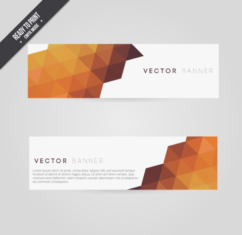 2 stylish geometric banner vector