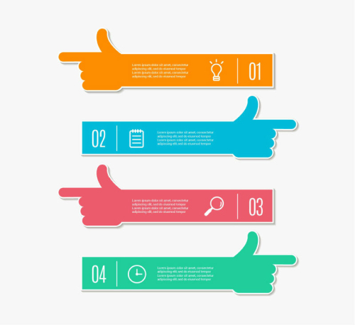 Creative arm banner vector material