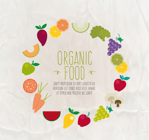 Ring vector material combined organic foods
