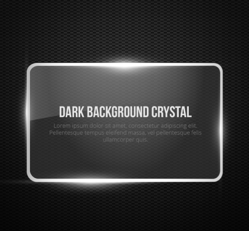 Crystal glass rectangular background vector
