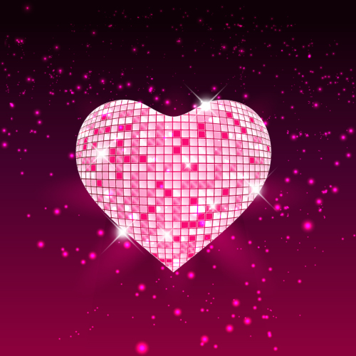 Exquisite heart-shaped laser light vector material