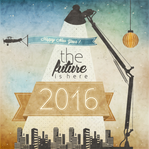 Retro City Vector night poster