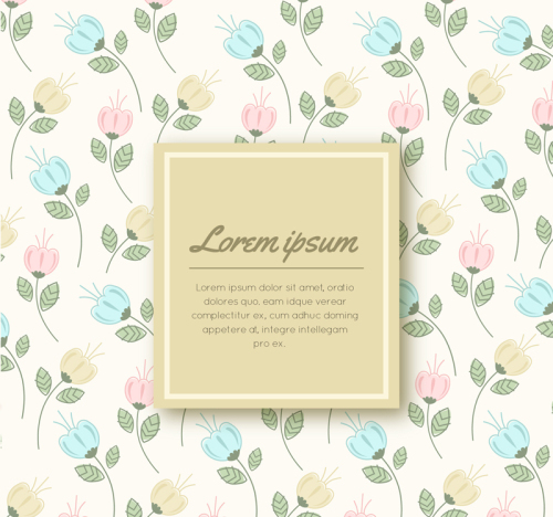 Elegant floral background vector material
